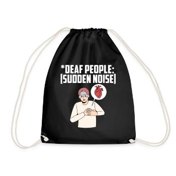 Fierté des sourds ASL - Sac de sport léger - noir - Devant