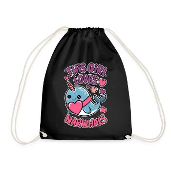 Narval Dire Narvals Drôle Narval Cadeau - Sac de sport léger - noir - Devant