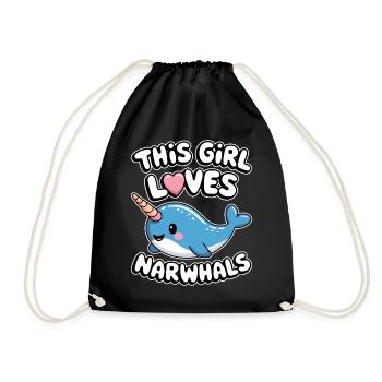 Narval Dire Narvals Drôle Narval Cadeau - Sac de sport léger - noir - Devant