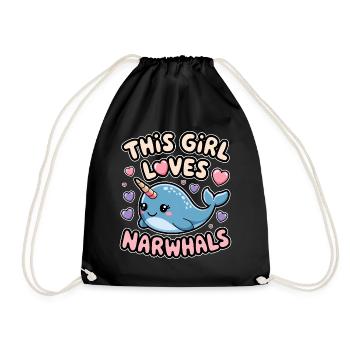 Narval Dire Narvals Drôle Narval Cadeau - Sac de sport léger - noir - Devant