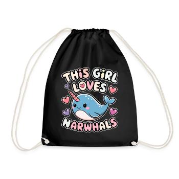 Narval Dire Narvals Drôle Narval Cadeau - Sac de sport léger - noir - Devant
