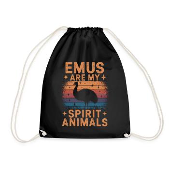Emu Saying Australia Emus Funny Emu Gift - Drawstring Bag - black - Front