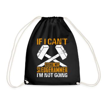 Funny House Demolition Day Can My Proposal - Drawstring Bag - black - Front