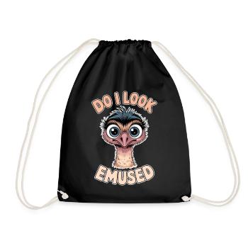 Emu Saying Australia Emus Funny Emu Gift - Drawstring Bag - black - Front