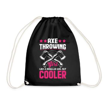 Fille de lancer de hache Fille normale mais cool - Sac de sport léger - noir - Devant