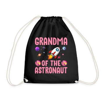 Astronaut's Grandma Space Planet - Drawstring Bag - black - Front