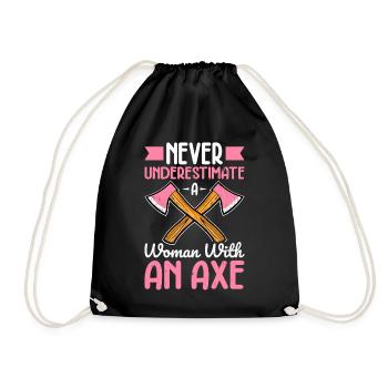 Lancer de hache femme lanceur de hache Une femme avec un - Sac de sport léger - noir - Devant
