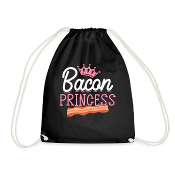 Bacon Princess Bacon Girl - Turnbeutel - Schwarz - Vorne