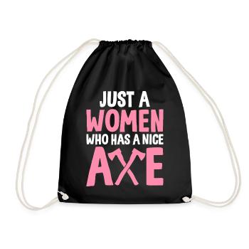 Hache Lancer Femme Hache Lanceur Femmes Faire Un S - Sac de sport léger - noir - Devant