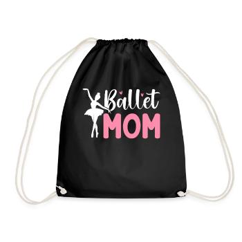Ballett Mom Tanz Tänzerin Glas Pantoffel - Turnbeutel - Schwarz - Vorne