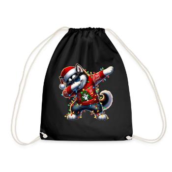 Lunettes de soleil à pois Alaskan Malamute Chien Niedli - Sac de sport léger - noir - Devant