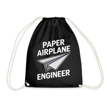 Avion en papier disant blague Avion en papier cadeau - Sac de sport léger - noir - Devant