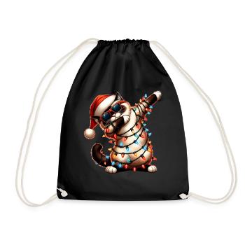 Lunettes de soleil à pois Birman Cat Noël mignon - Sac de sport léger - noir - Devant
