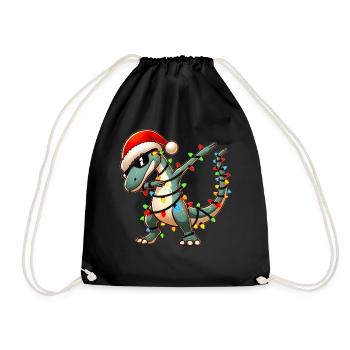 Polka Dot Brontosaurus Dinosaur Sunglasses Never - Drawstring Bag - black - Front