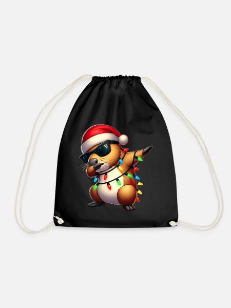 Dabbing Capybara Capibara Sonnenbrille Niedlich - Turnbeutel - Schwarz