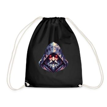 Portrait Magicien Sorcier Jeu de rôle - Sac de sport léger - noir - Devant