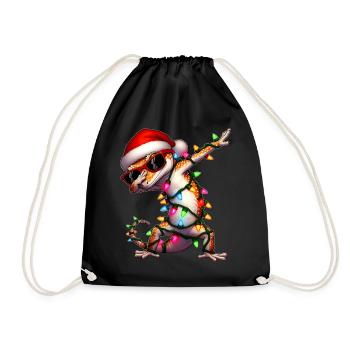 Lunettes de soleil à pois à crête Gecko Lizard Niedlic - Sac de sport léger - noir - Devant