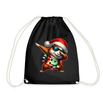 Lunettes de soleil à pois cochon d’Inde Mignon Blanc - Sac de sport léger - noir - Devant