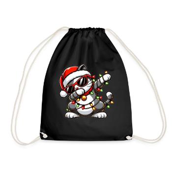 Chat Japonais Polluant Maneki Neko Happy W - Sac de sport léger - noir - Devant