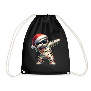 Tupfende Mumie Halloween Sonnenbrille Niedlich Wei - Turnbeutel - Schwarz - Vorne