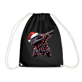 Polka Dot Newfoundland Chien Lunettes de soleil Mignon - Sac de sport léger - noir - Devant