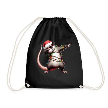 Polka Dot Sunglasses Cute Christmas - Drawstring Bag - black - Front