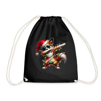 Tupfende Papillon Hund Sonnenbrille Niedlich Weihn - Turnbeutel - Schwarz - Vorne