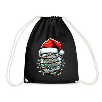 Disc Golf Disc Golfing Disc Golfer Chapeau de Père Noël - Sac de sport léger - noir - Devant