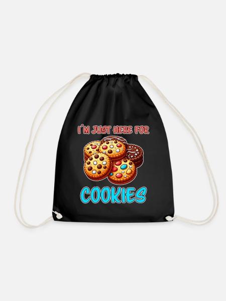 Cookies Spruch Schoko Kekse Lustig Cookie Geschenk - Turnbeutel - Schwarz