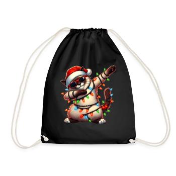 Lunettes de soleil chat siamois à pois mignon W - Sac de sport léger - noir - Devant