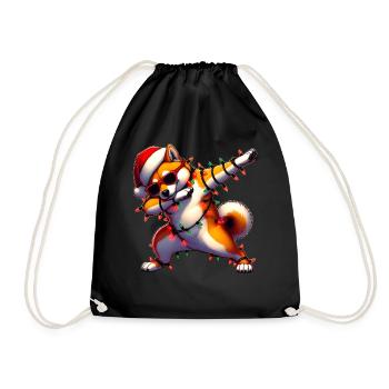 Polka Dotting Shiba Inu Chien Lunettes de soleil Cute Weih - Sac de sport léger - noir - Devant