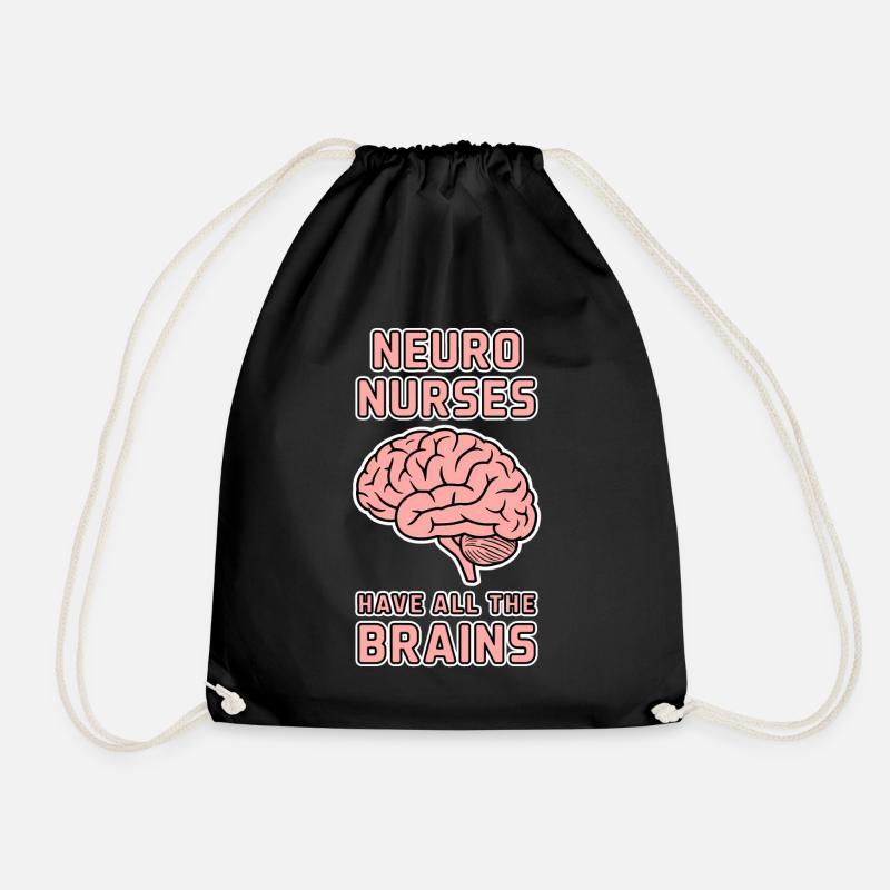 Neuro Nurse Pflegefachkraft Neurologie Geschenk - Turnbeutel - Schwarz
