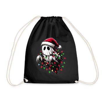 Mignon fantôme Halloween costume Noël H - Sac de sport léger - noir - Devant