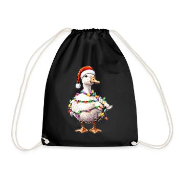 Oie Canard Père Noël - Sac de sport léger - noir - Devant