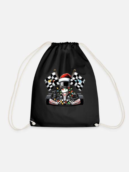 Go Kart Racing Karting Go Kart Racer Weihnachtsmüt - Sac de sport léger - noir