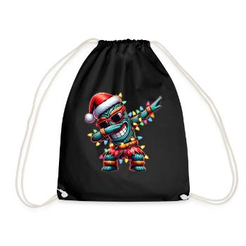 Dabbing Tiki Luau Masque Tiki Hawaïen - Sac de sport léger - noir - Devant