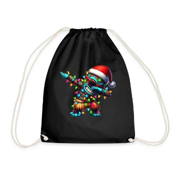 Dabbing Tiki Luau Masque Tiki Hawaïen - Sac de sport léger - noir - Devant