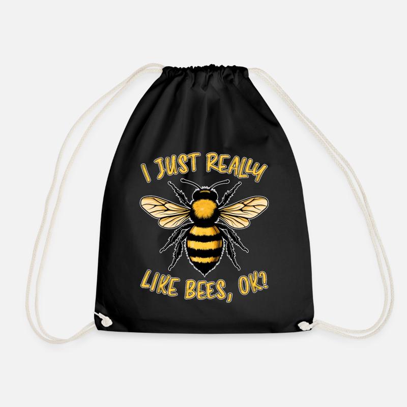 Bienen Spruch Imker Biene Lustiges Bienen Geschenk - Turnbeutel - Schwarz