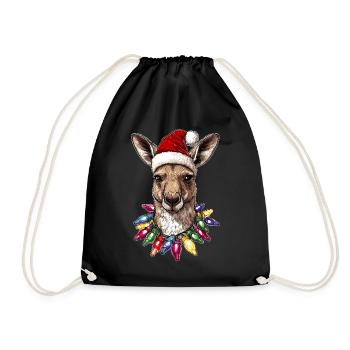 Chapeau de Noël Kangaroo Australia Noël - Sac de sport léger - noir - Devant