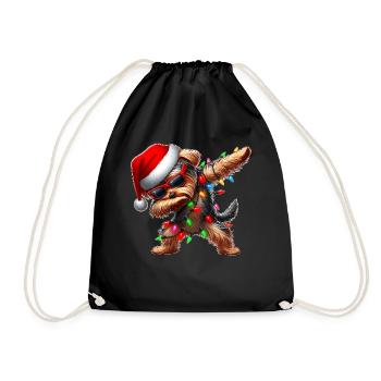 Polka Dot Yorkshire Terrier Dog Yorkie Cute - Drawstring Bag - black - Front