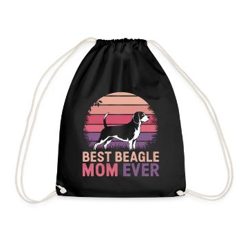 Beagle Maman Chien Maman Drôle Beagle Cadeau - Sac de sport léger - noir - Devant