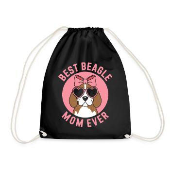 Beagle Maman Chien Maman Drôle Beagle Cadeau - Sac de sport léger - noir - Devant