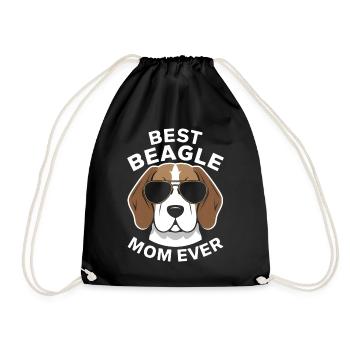 Beagle Maman Chien Maman Drôle Beagle Cadeau - Sac de sport léger - noir - Devant