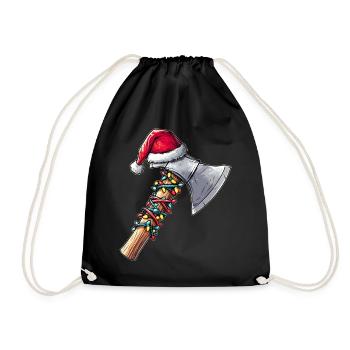 Axe Thrower Axe Thrower Christmas Hat Christmas - Drawstring Bag - black - Front