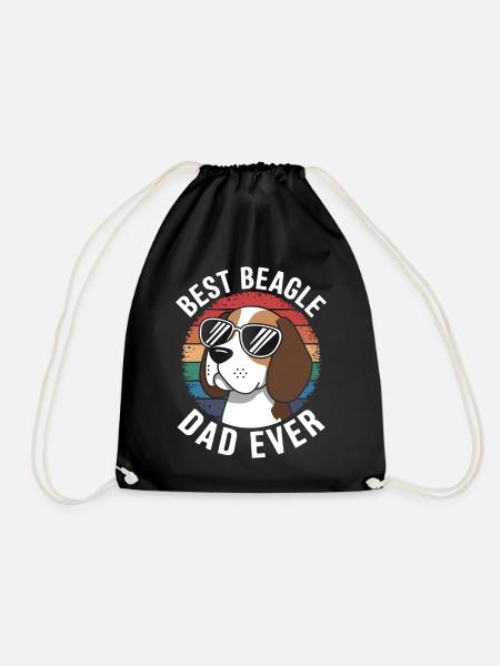Beagle Papa Chien Père Drôle Beagle Cadeau - Sac de sport léger - noir