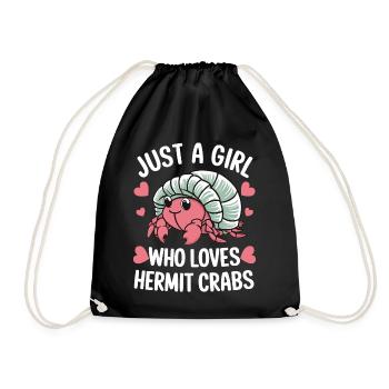 Crab Hermit Crab Crab Crab Crab - Drawstring Bag - black - Front
