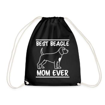 Beagle Maman Chien Maman Drôle Beagle Cadeau - Sac de sport léger - noir - Devant