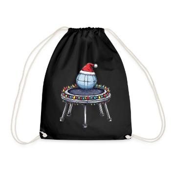 Bossaball Santa Hat Xmas - Drawstring Bag - black - Front