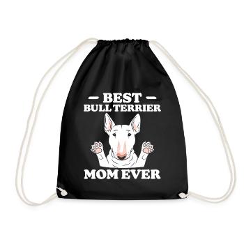Bullterrier Spruch Lustiges Bullterrier Geschenk - Turnbeutel - Schwarz - Vorne