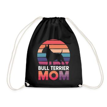 Bullterrier Spruch Lustiges Bullterrier Geschenk - Turnbeutel - Schwarz - Vorne